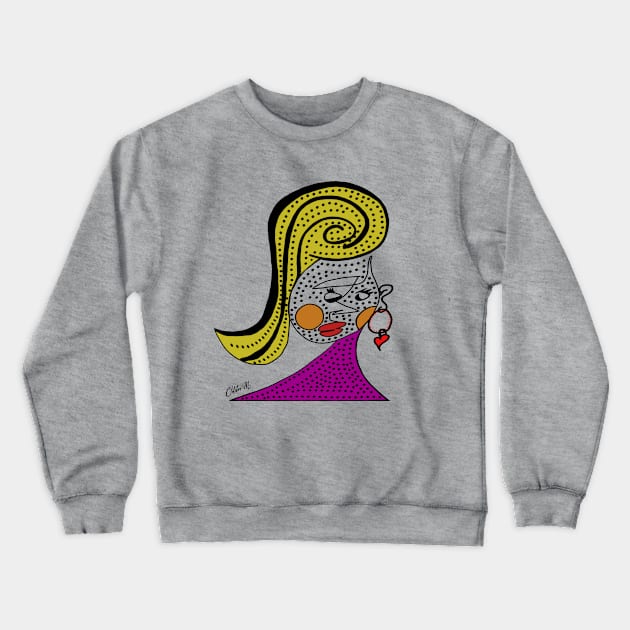 POP ART - Cool Blonde Crewneck Sweatshirt by O.M design